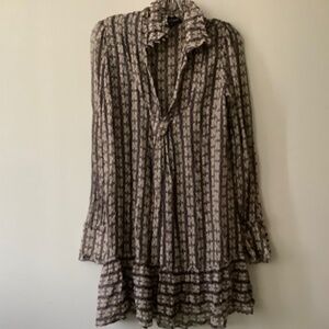 Adele Fado silk long sleeves dress